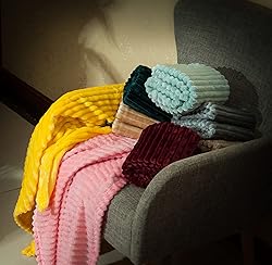 NTBAY Flannel Fuzzy Toddler Blanket, Fluffy Warm