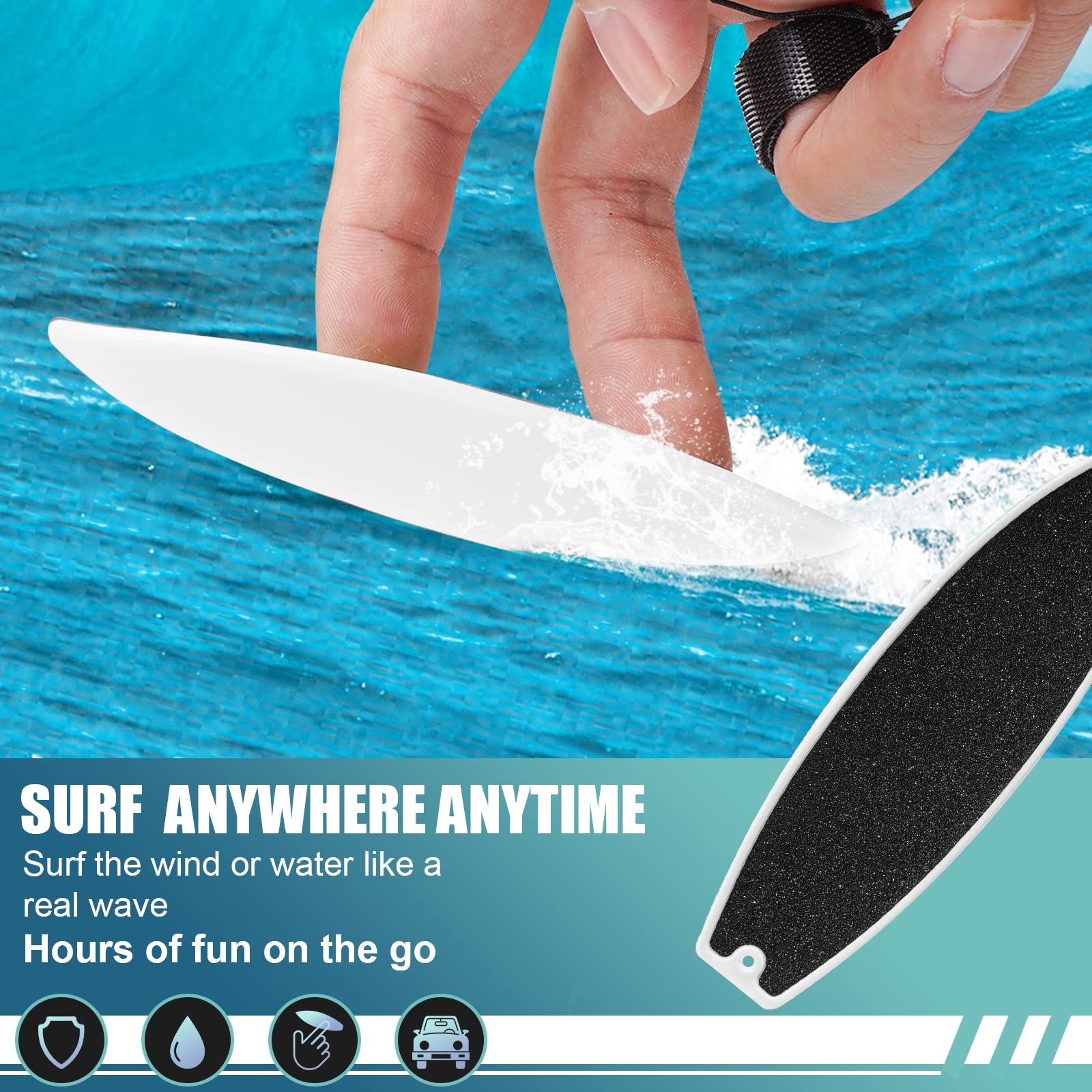 Finger Surfboards, Finger Surf Board for Car Window, Finger Surfing Board with String, Wind Surfboard Fingerboard for Kids