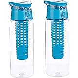 Amazon Basics Tritan Water Bottle with Infuser – 25-Ounce, 2-Pack, Blue