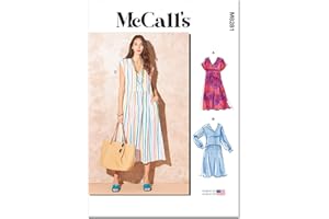 McCall's Easy to Make Misses' Sun Dresses Sewing Pattern Packet, Design Code M8281, Sizes XS-S-M-L-XL-XXL, Multicolor