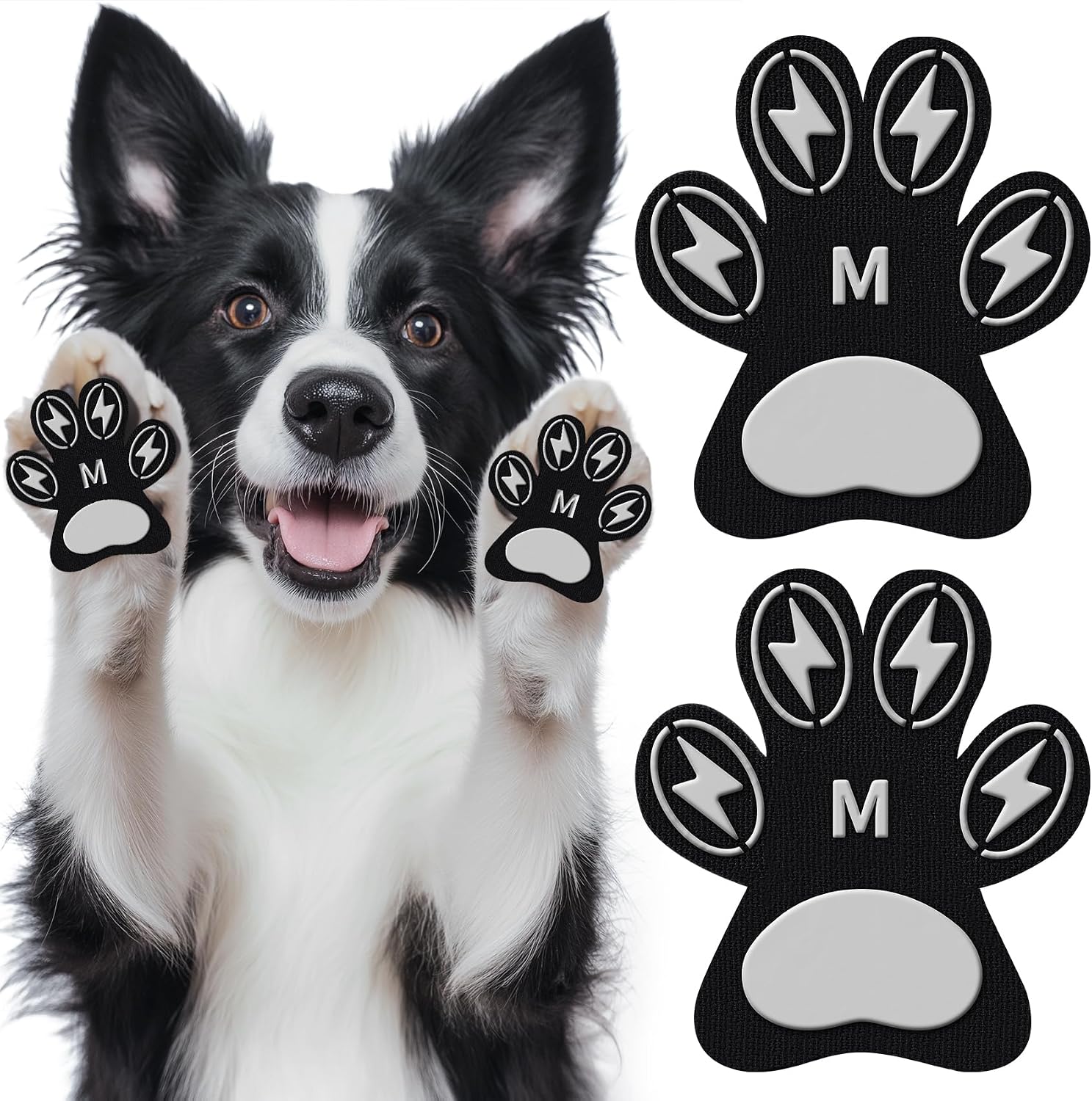 Dapaw Anti-Slip Dog Paw Pads, Paw Grip for Senior Dog on Hardwood & Tile Floors, Protector Pads for Hot Pavement, Paw Stickers for Dogs Feet with Strong Traction (5 Sets, 20 Pcs) M