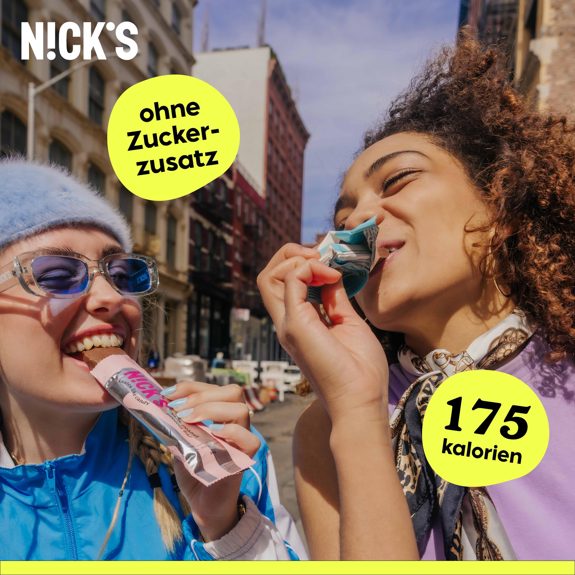 NICKS Keto Riegel Peanuts n fudge, Schokolade Erdnüsse Karamell Snacks, 175 Kalorien, 4,1 Net carbs, ohne Zuckerzusatz, Glutenfrei, Low carb Süssigkeiten (15x40g) 4