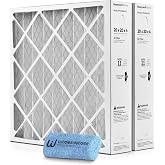 20x20x4 Air Filter Replacement MERV 11, FC100A1011 Pleated HVAC AC Furnace Filters with Wholesalehome Cleaning Cloth, 2-Pack (Actual Size: 19.94 x 19.75 x 4.38 Inches)