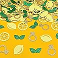 Sursurprise 200pcs Lemon Table Confetti Glitter for She Found Her Main Squeeze Lemon Bridal Shower Decorations Lemon Bachelorette Party Wedding Engagement Supplies