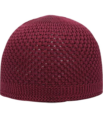 TheKufi® Brown Open-Weave Nylon Stretchy Soft and Comfortable Kufi