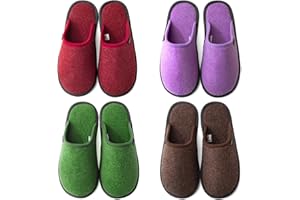 BUGUKI House Slippers for Guests Non-Disposable Washable Spa Slippers Set Non-Slip for Spa, Hotel, Party Guest and Travel