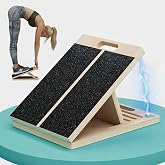 HMFOR Slant Board for Calf-Stretching - Adjustable Wooden Incline Wedge for Squats and Balance, Portable Calf Stretcher for Ankle, Knee and Achilles Heel Support, Exercise Equipment for Therapy