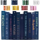 Decorative Books | Blue 10 Book Set with 3 Sizes | Preassembled with Hidden Storage | Perfectly Stackable for Easy Home Stagi