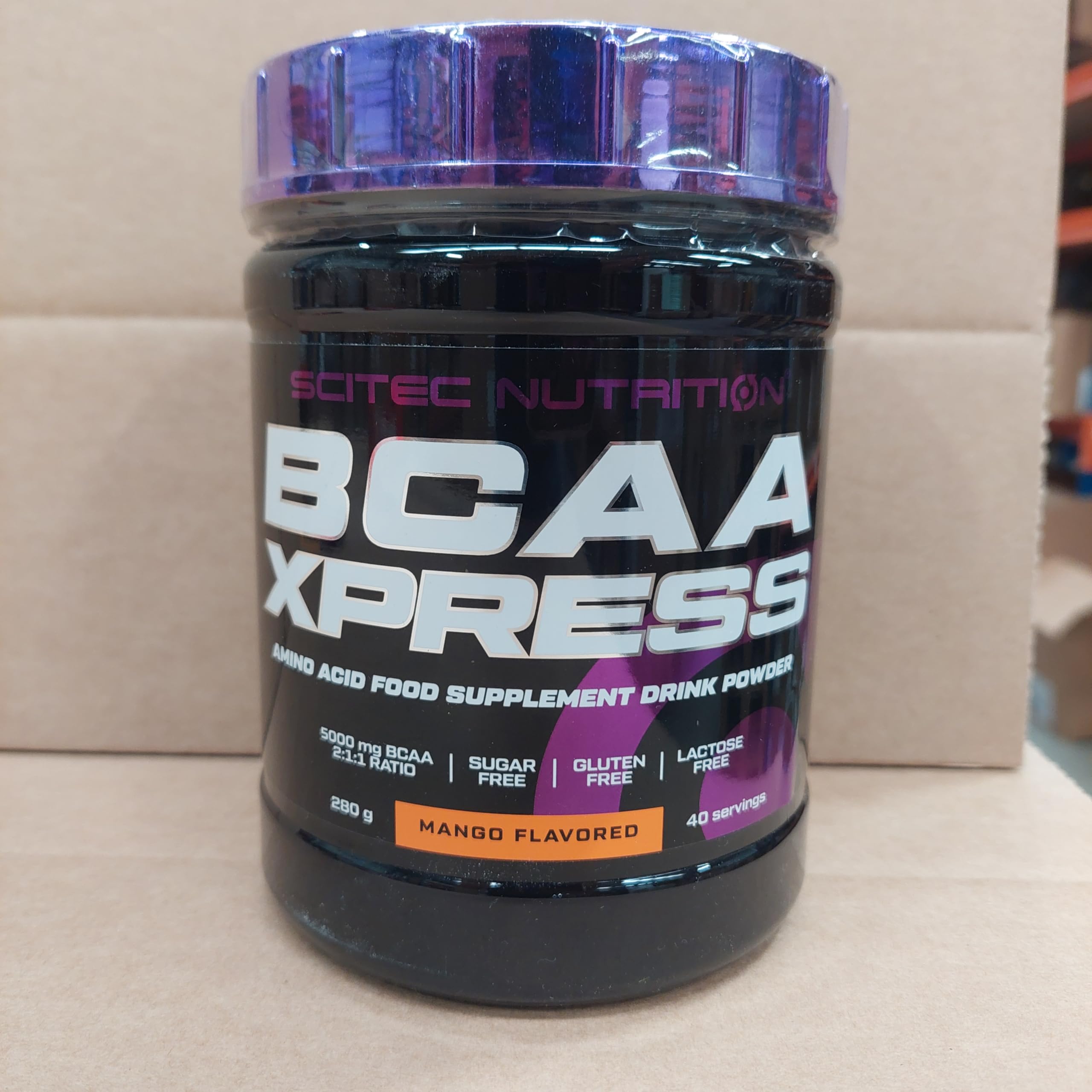 Scitec Nutrition BCAA Xpress, Sugar, Gluten & Lactose-Free, 5g Pure BCAA, Muscle Recovery & Growth, 2:1:1 Amino Acid Ratio, Flavoured & Easy Mixing, 280 g, Mango