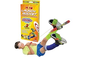 Funwares Launch Rocket for Kids, Soars and Whistles 250 FT, 2 Whistling Foam Rockets, 100% Kid Powered Fun Kids Outdoor Toy, Boys and Girls Age 8+