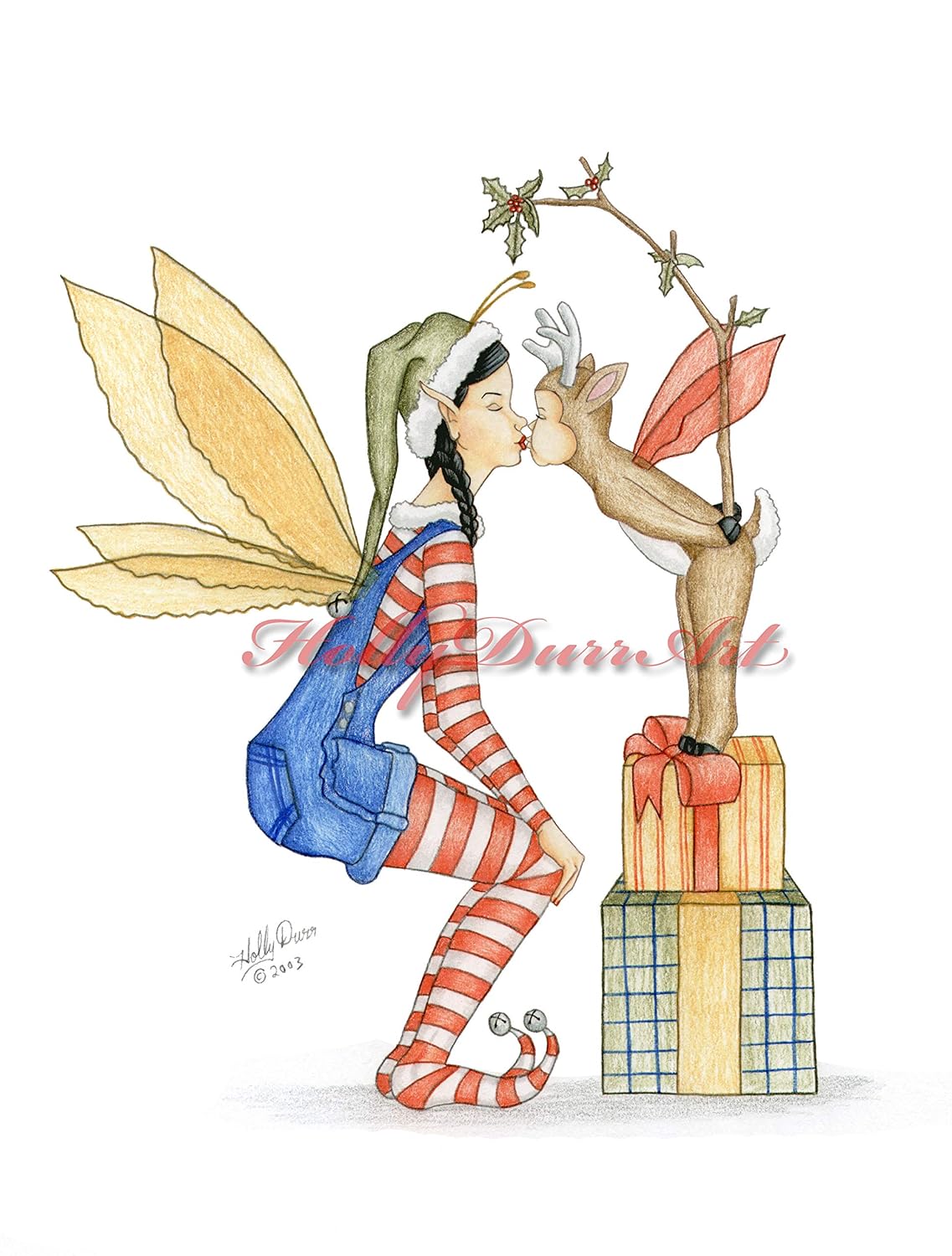 Amazon Com Hillbilly Fairy Print Christmas Kiss Deer Whimsical Art West Virginia Appalachian Open Edition Fantasy Faery Print By Holly Durr Handmade Amazon Com Hillbilly Fairy Print Christmas Kiss Deer Whimsical Art West Virginia Appalachian Open Edition Fantasy Faery Print By Holly Durr Handmade