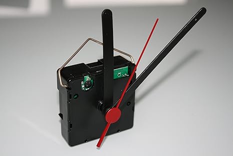 UTS Funkuhrwerk für Ziffernblatt 1-4mm Zeigersatz Nr.2 schwarz-schwarz-rot