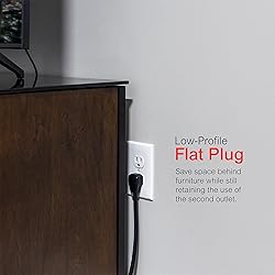 GE 7-Outlet Surge Protector, 4 Ft Power Cord, 1080