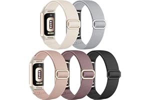Maledan Elastic Bands Compatible with Fitbit Charge 6/Charge 5 Band Women Men, Waterproof Stretchy Nylon Bracelet Loops Strap Replacement Bands for Fitbit Charge 5/Charge 6 Fitness Tracker Accessories