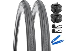 YUNSCM 2-PCS 27 inch Bike Tires 27x1 1/4 (32-630) Compatible with 27x1 1/4 27x1 1-4 Road Bike Bicycle Tires