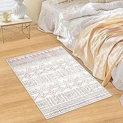 Area Rug 2x3 Entryway Rug, Washable Geometric Boho