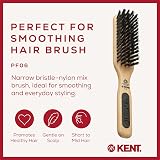 KENT PF06 Smoothing Hairbrush Narrow Bristle Nylon Beechwood Handle Short view 2