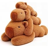 TITQWOP Weighted Capybara Plush Toy, Super Soft Heavy Stuffed Animal Pillow for Kids & Adults, Cute Capybara Plushie for Cuddling, Stress Relief Comfort Toy, Birthday 23.6in