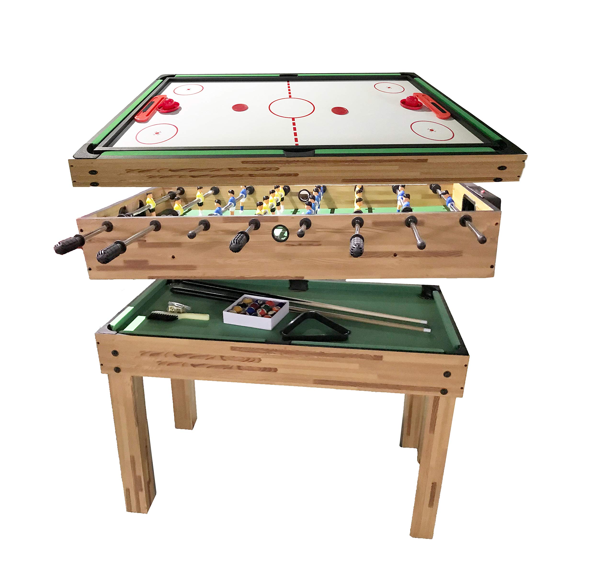 4-In-1 Multi-Game Air Hockey/Table Tennis/Pool Table/Foosball - Modern - Game Tables - By