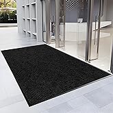 3′ x 5′ Front Door Mat Indoor Outdoor Entrance, Commercial Floor Mat Heavy Duty Dirt Trapper Entryway Doormat, Custom Size Non Slip Rubber Backing Welcome mat, Door Mat for High Traffic Area