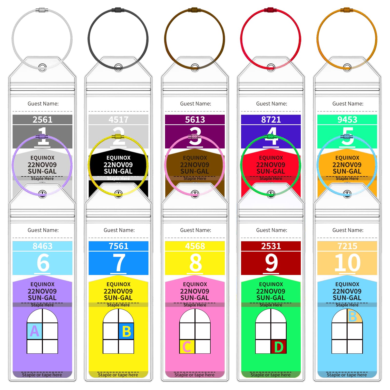 Photo 1 of Royal Caribbean Luggage Tag Holders, 10 Pack Zip Seal Clear Cruise Luggage Tag Holder with Steel Loops for Royal Caribbean & Celebrity Cruise Essentials (10 Pcs with 10 Colors Ring)