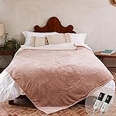 GOTCOZY Heated Blanket - Queen Size Electric Blanket with Dual Controller, 6 Heating Levels & 10 Hour Auto Off, ETL Certified (84x90 Inch Rose Dust)