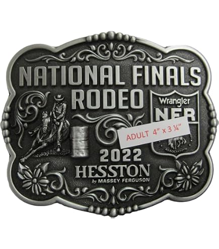Boucle De Ceinture Hesston Rodeo 1986 – Vintage Métal, NFR, Avec Emballage