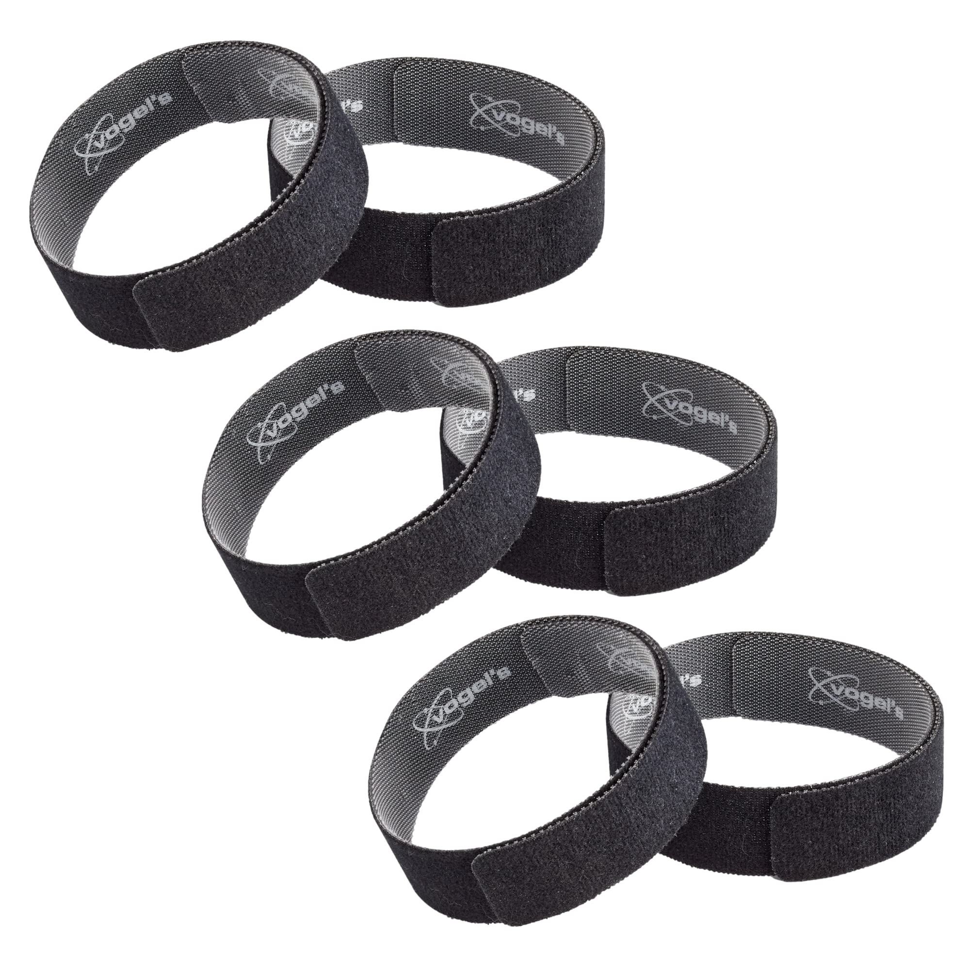 Vogel's TVA 6201 Cable Straps (6 straps), Six cable ties of 30 cm in length and 2 cm wide, Manage up to 10 cables, Black