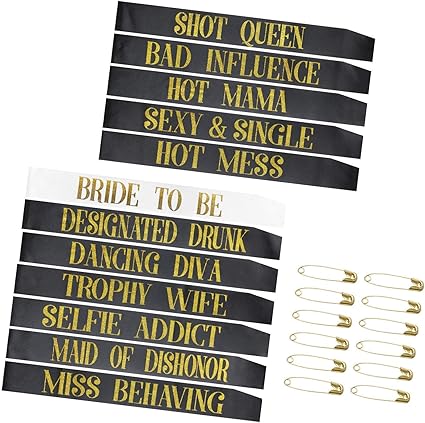 bride and bridesmaids sashes