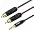 RCA Cable, iXCC&reg; 6ft Dual Shielded Gold-Plated 3.5mm Male to 2RCA Male Stereo Audio Y Cable