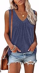 OFEEFAN Womens Tank Tops Loose Fit Summer Workout