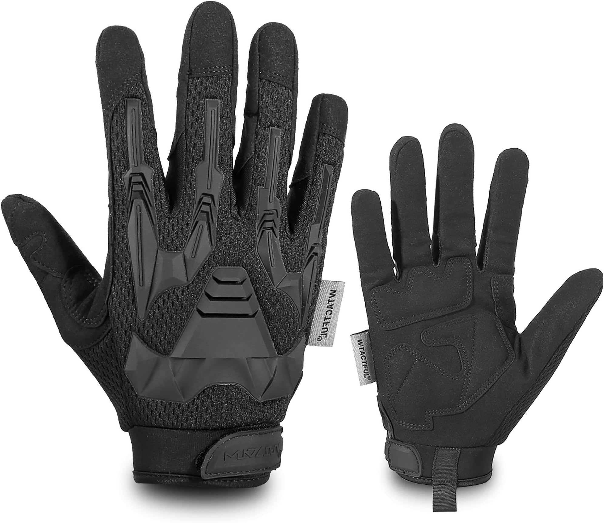 WTACTFUL Rubber Guard Protective Full Finger Tactical Gloves for Airsoft Hunting Cycling Motorbike