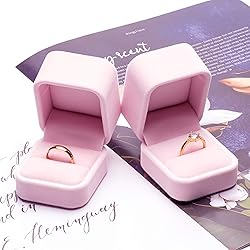 Giftop Velvet Single Ring Box Case Holder for