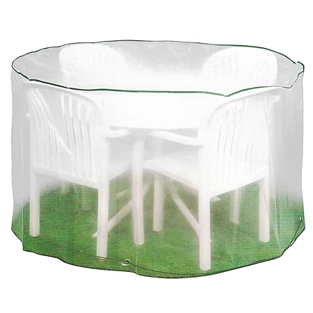 TW24 Schutzhülle - Abdeckung - Abdeckplane Gartenmöbel rund 160x90cm