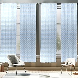 Ambesonne Checkered Window Curtains Pack of