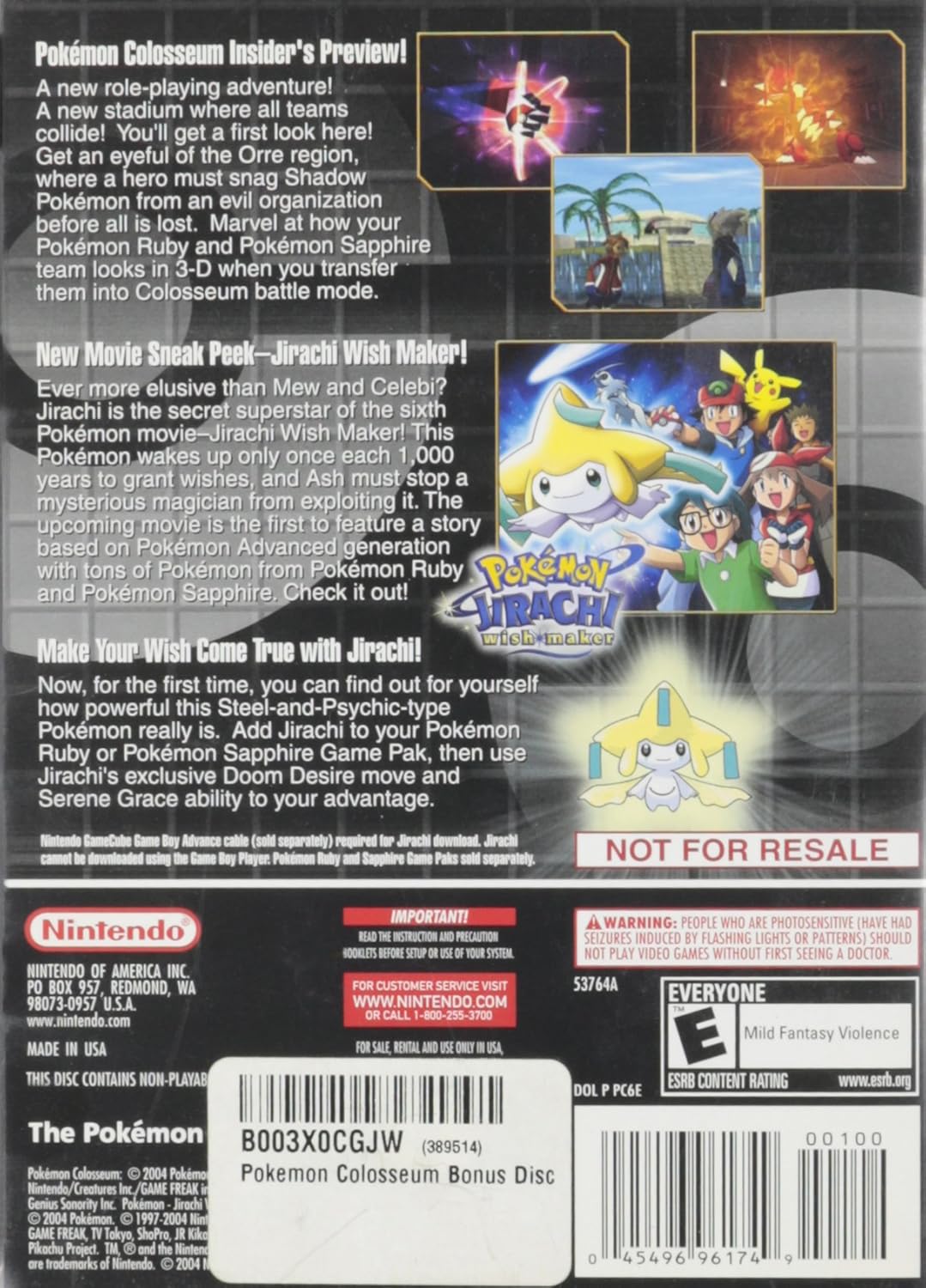 pokemon colosseum jirachi bonus disc pokemon colosseum jirachi bonus disc