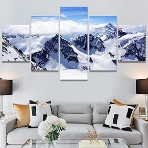 SIGNWIN 5 Panel Canvas Wall Art Modern Art...