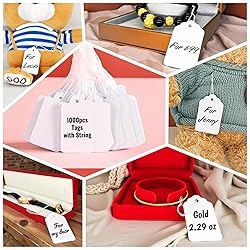 ARTFLY 1000PCS Pre-Strung Price Tags with