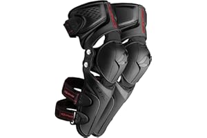 EVS SPORTS Epic Knee Gaurd | Full Shin & Patella Coverage, Floating Patella System, CE EN 1621-1 Certified | Black/Black | Large/X-Large