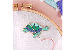 Caterpillar Cross Stitch Needle Minder - Turtle for Cross Stitch, Sewing, Embroidery and Needlework Craft Accessories, Enamel and Magnetic