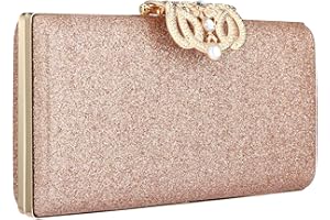 KALINNU Elegant Glitter Evening Bag Clutch Purses for Women Cocktail Party Wedding Bling Sequin Handbag Clutches Wallets