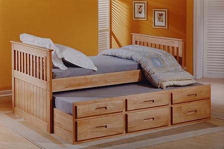 3ft Single Captain Cabin Storage Solid Pine Wooden Bed Bedstead
