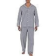 Fruit of the Loom mens Long Sleeve Broadcloth Pajama Set