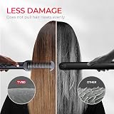TYMO Hair Straightener Brush UK 2-in-1 Anti-Scald 5 Temp 130-210C Black view 3