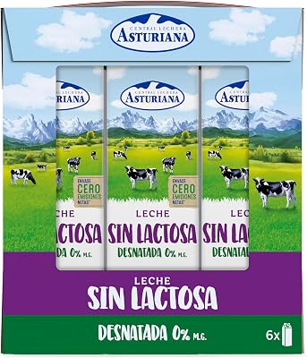 Leite Desnatado Sem Lactose 0% MG, Embalagem 6 x 1L