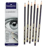 Faber-Castell Graphite Sketch Pencil Set - 6 Graphite Pencils (2H, HB, B, 2B, 4B, 6B), Drawing Pencils and Sketching Supplies