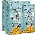 GrownAs Vegan Mac & Cheese, 4 Pack, 25g of Protein per Pack - Real Truffle Flavor, Dairy Free, High Protein Snack, Easy to Prepare, Made with Coconut & Wheat, Vegan, Non-GMO, Delicious Meal or Snack