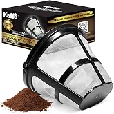 Kaffe Universal Reusable Coffee Filter - Basket Filter for 5-Cup Drip Coffee Makers - Durable Fine Mesh - Eco-Friendly &amp; Easy to Clean Compatible w Size #2 Filters &amp; Most 4-6 Cup Coffee Makers