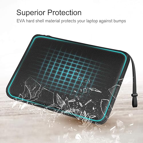 FINPAC Hard Laptop Sleeve with Accessory Pouch Compatible with 13