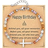 AryaHozel Christian Cross Bracelet for Women - Valentine's Day Gifts for Her, 13th to 60th Birthday Gifts for Women | Christmas/Graduation/Easter Gift, Religious Jewelry